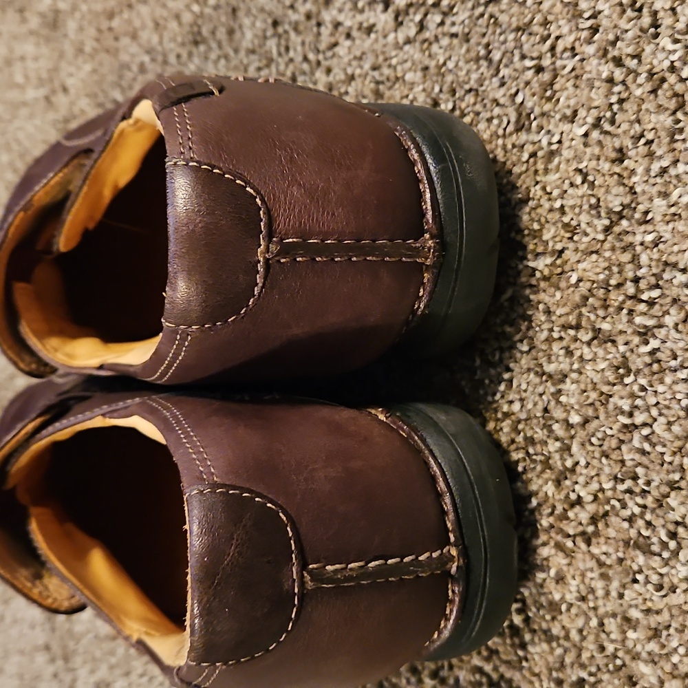 Clarks Dark Brown Leather Structured Unlooped Siz… - image 6